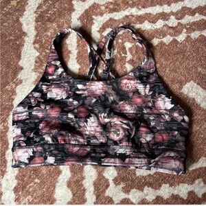 Lululemon Athletica Floral Sports Bra - Pink and Black